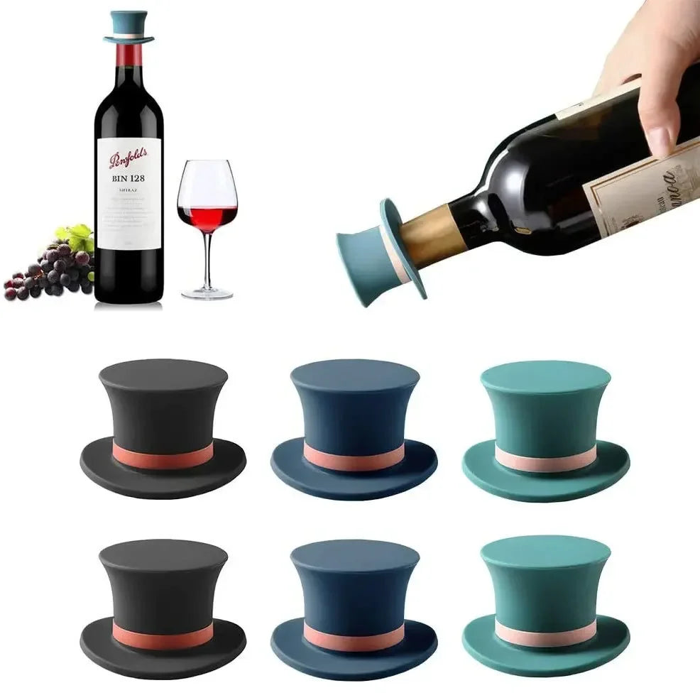 Silicone Leak-Proof Wine Stopper Can Be Reused Bartender Accessories Champagne Whiskey Bottle Cap Bar Cocktail Barware Kitchen