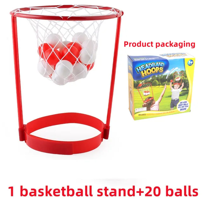 Outdoor Fun Sports Entertainment Basket Ball Case Headband Hoop Game Parent-Child Interactive Funny Sports Toy Family Fun Game