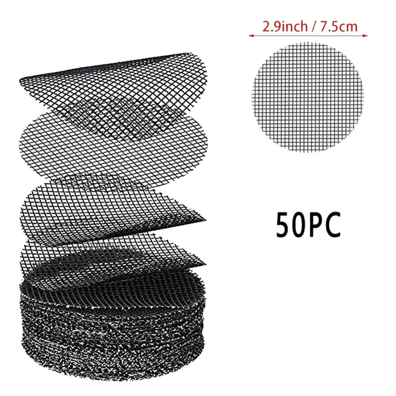 50 Piece Pot Hole Screen Mat, round Drainage Hole Screen to Prevent Soil Loss, Plant Drainage Screen Gasket, Gardening Supplies