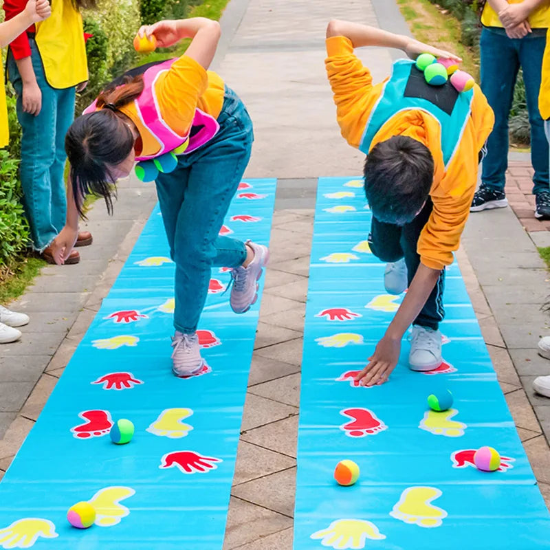 Team Building Outdoor Games Adults Kids Hand Feet Mat Climb and Jump Sensory Integration Toys Juguetes Divertidos