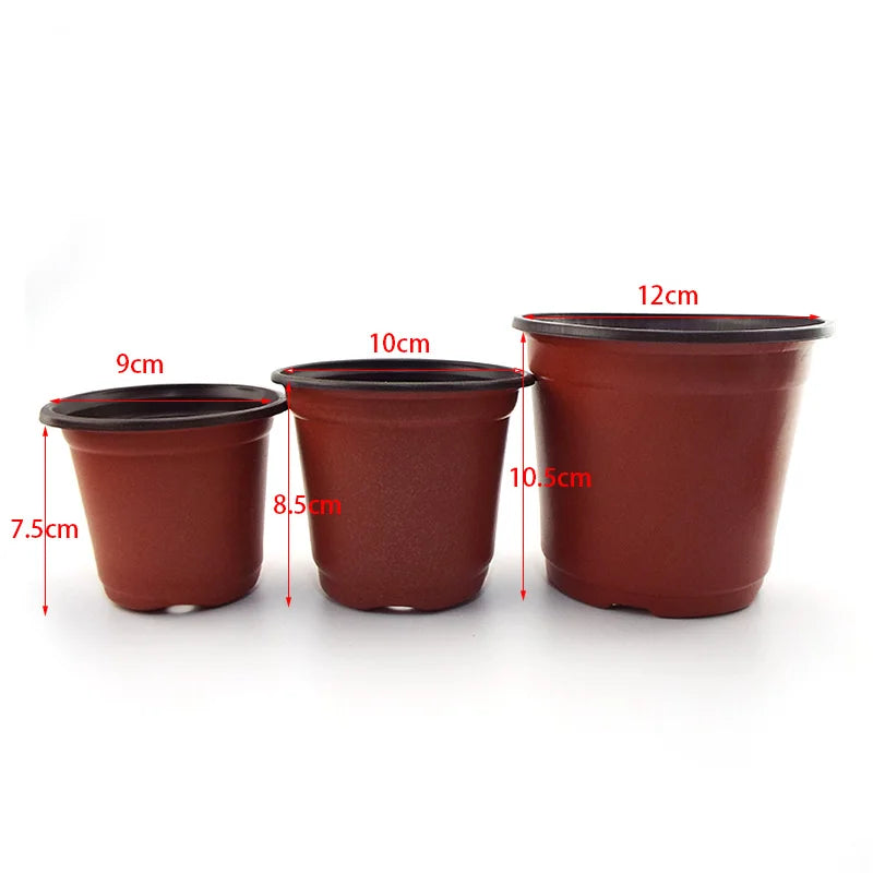 Thin Section Flowerpot Plastic Grow Box Fall Resistant Tray for Home Garden Plants Nursery Cup Transplant Flower Plant Pots D4